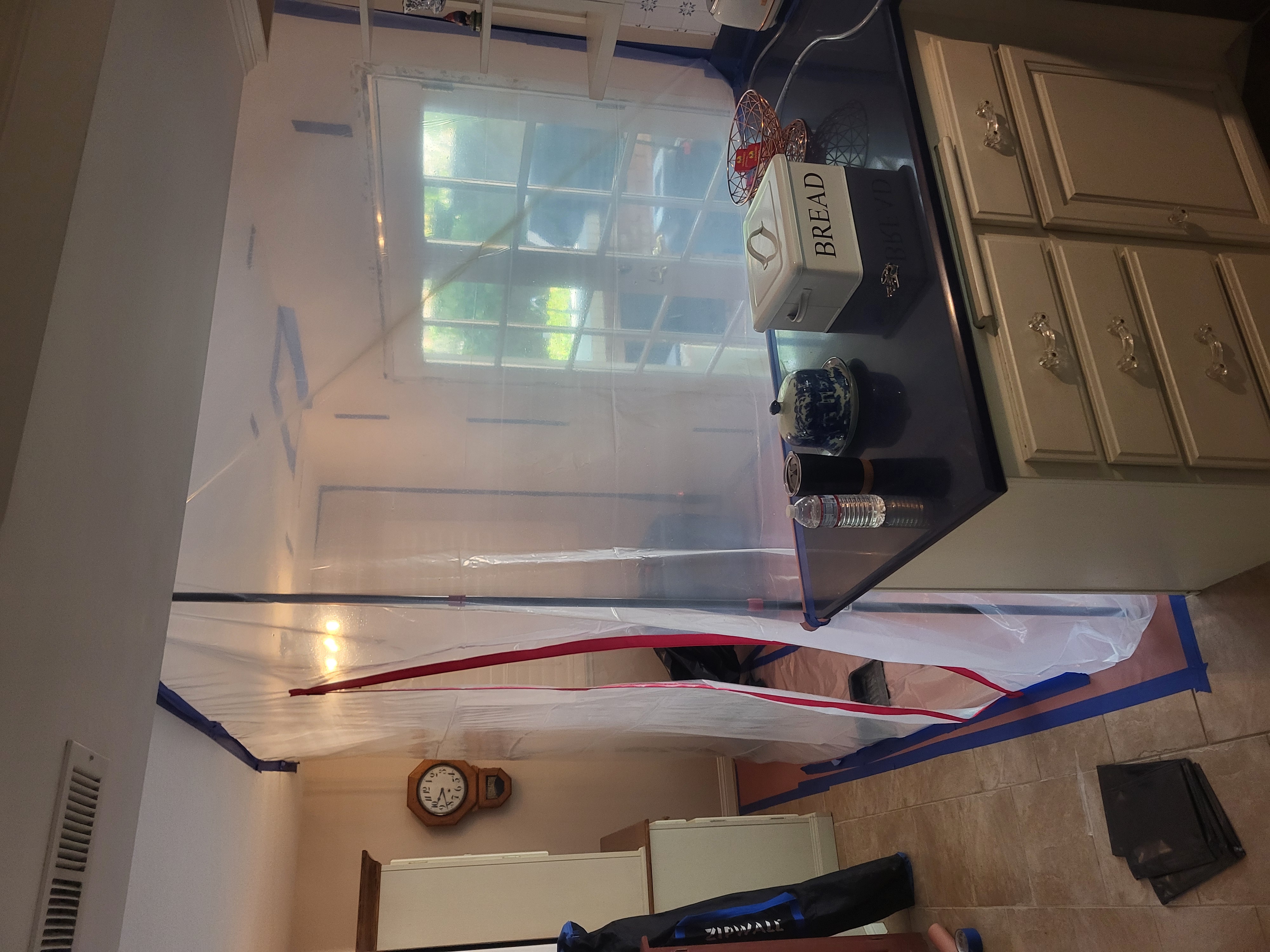Professional restoration containment setup